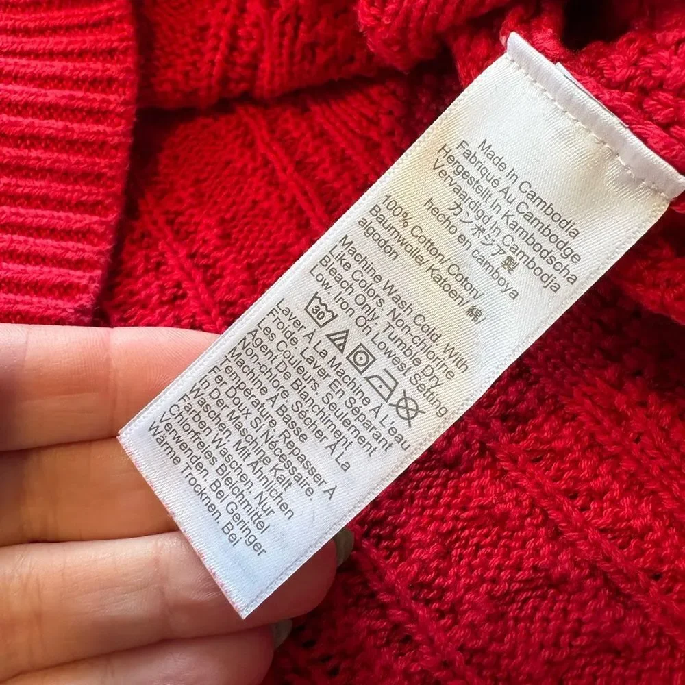 J. Crew Cable knit Crewneck Sweater Size Medium